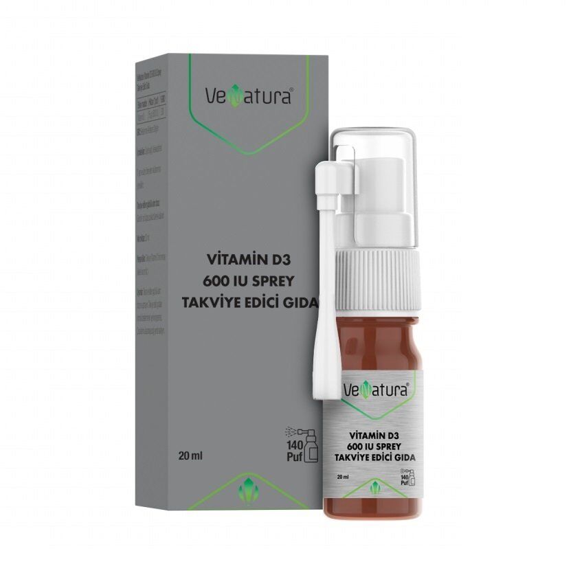 VeNatura Vitamin D3 600 IU Sprey Takviye Edici Gıda 20ml