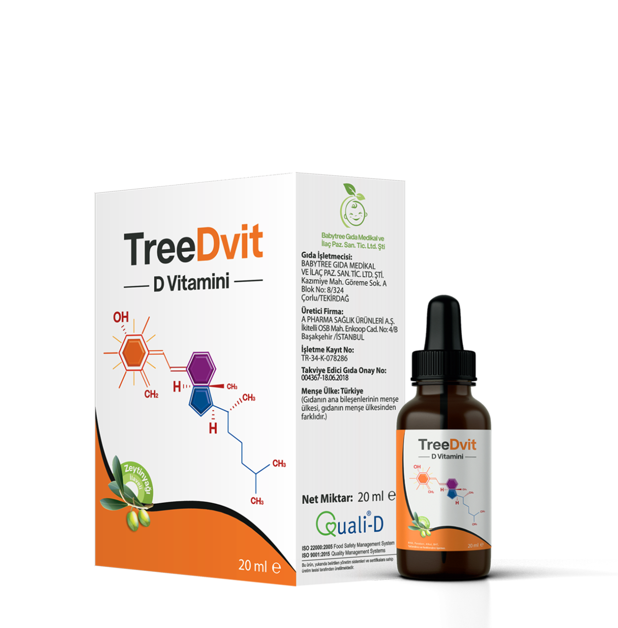 TreeDvit D3 Vitamini Damla 20ml