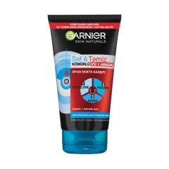 Garnier Saf Temiz Siyah Nokta Karşıtı Kömürlü 3'ü 1 Arada 150 ml