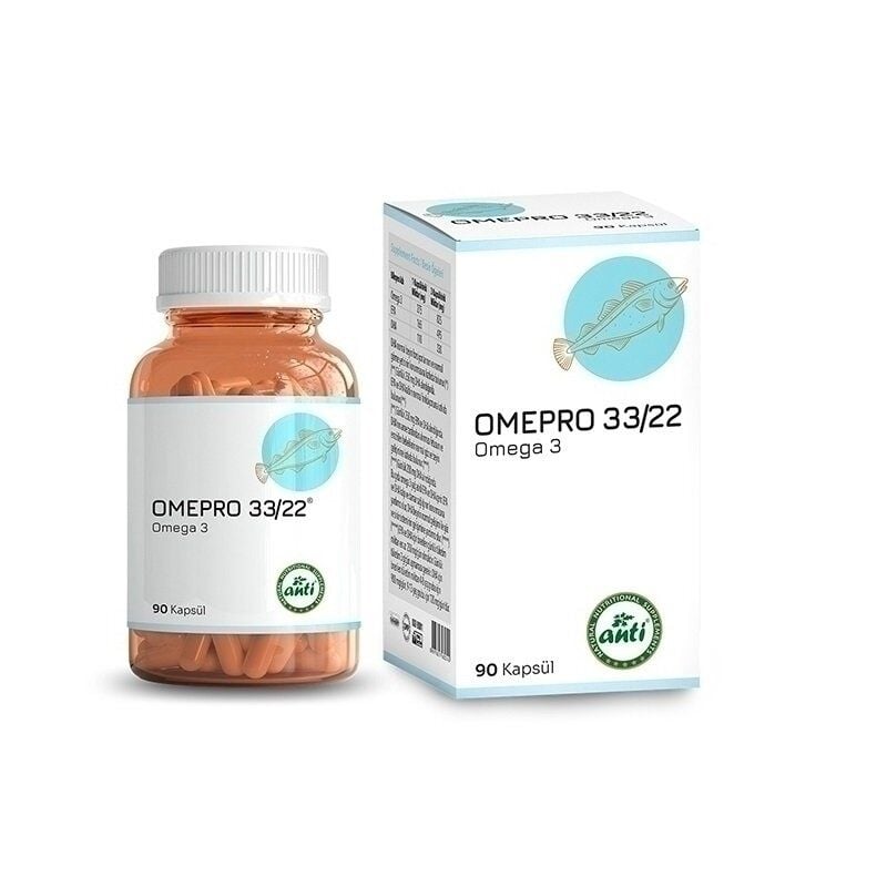 Omepro 3322 Omega3 Trigliserit Form Balık Yağı 90 Likit Kapsül