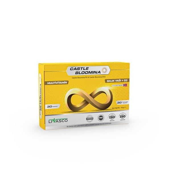 Castle Bloomina Multivitamin Balık Yağı 60 Kapsül
