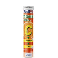 WellVit Vitamin C Çinko ve Vitamin D3 20 Efervesan Tablet