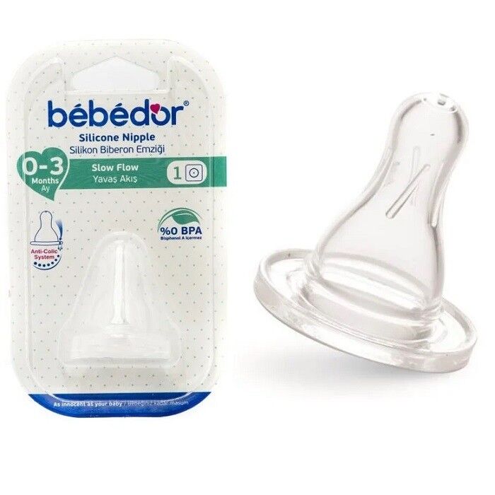 Bebedor 301 Silikon Biberon Emziği Yavaş Akış 0-3 Ay