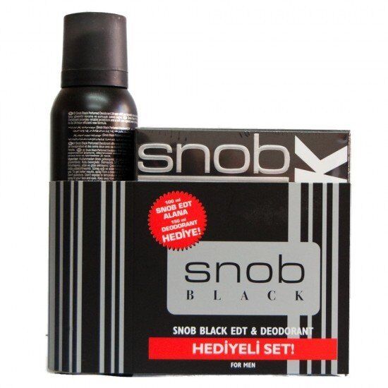 Snob Black EDT 100ml + 150ml Deodorant - Erkek Parfüm Set
