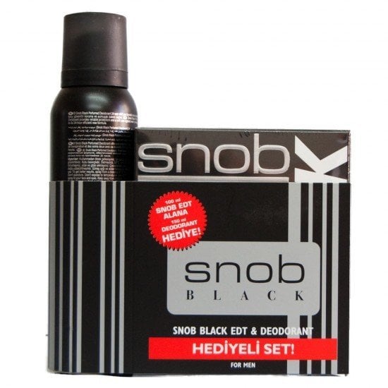 Snob Black EDT 100ml + 150ml Deodorant - Erkek Parfüm Set