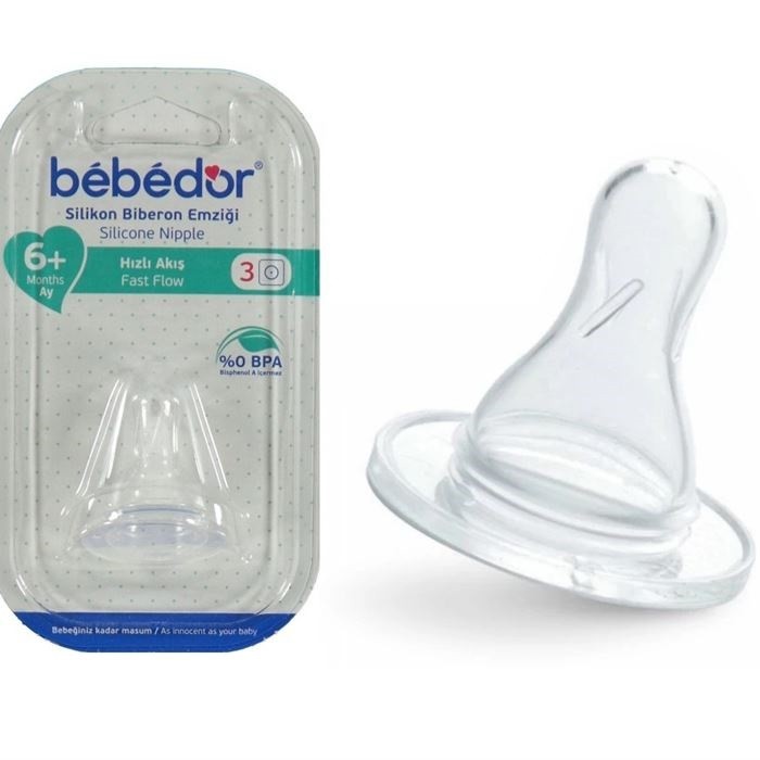 Bebedor Dar Ağız Biberon Emziği Hızlı Akış 6+Ay -303