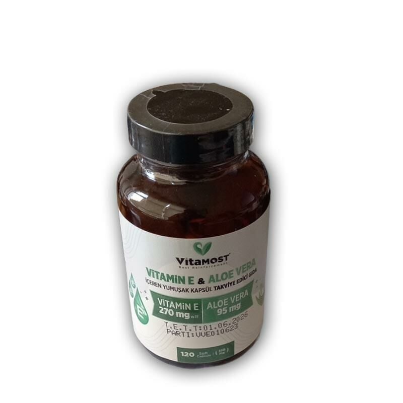 Vitamost Vitamin E + Aloe Vera 120 Kapsül
