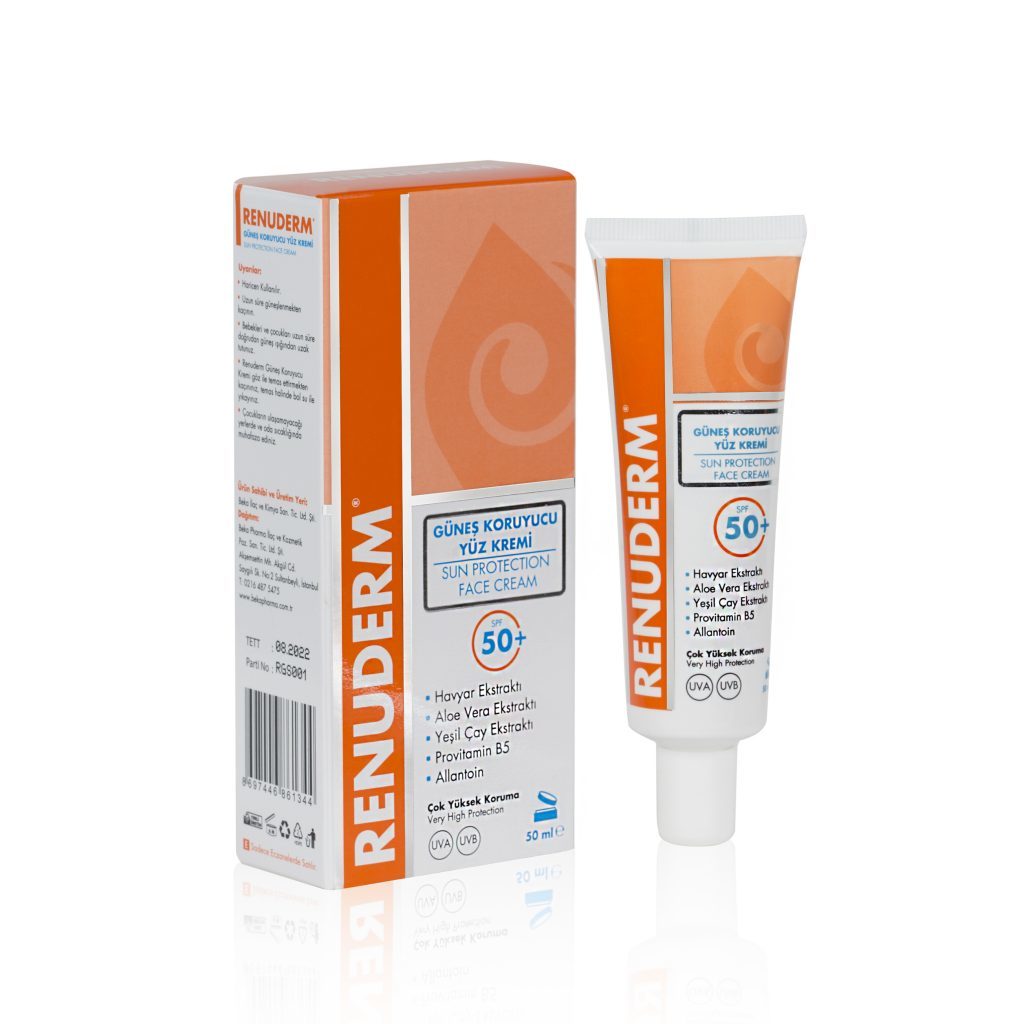 Renuderm Spf+50 Güneş Koruyucu Yüz Kremi 50ml