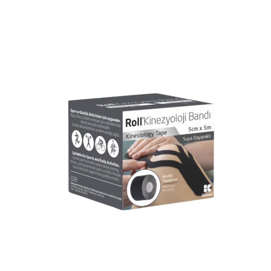 Roll Kinezyoloji Bandı 5 CM x 5 M - Siyah