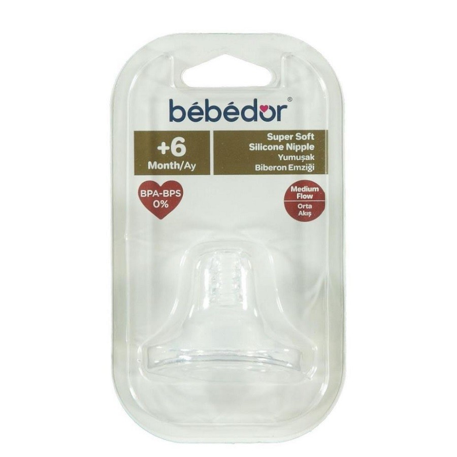 Bebedor Yumuşak Biberon Emziği Orta Akış Kod 332 +6 Ay