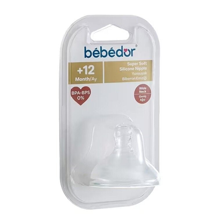 Bebedor Silikon Yumuşak Biberon Emziği 12+ Geniş Ağız 333