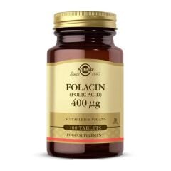 Solgar Folic Acid (Folacin) 400 Mcg 100 Tablet