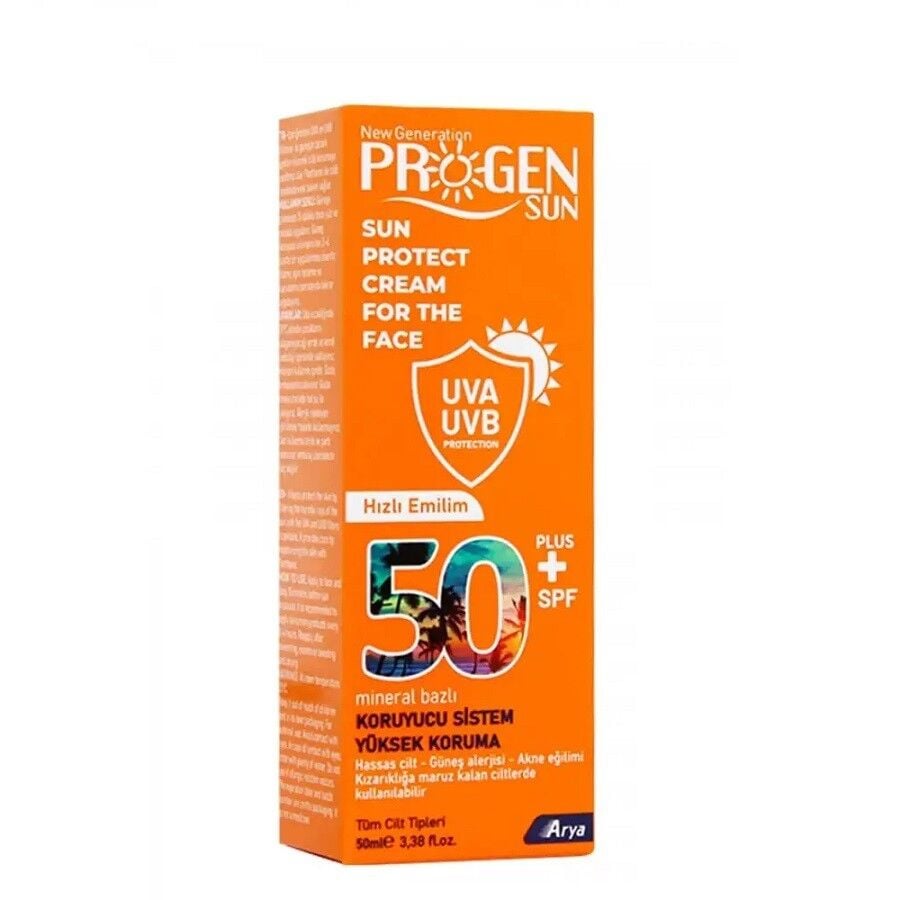 Progen Güneş Koruyucu Yüz Kremi Spf50+ 50ml