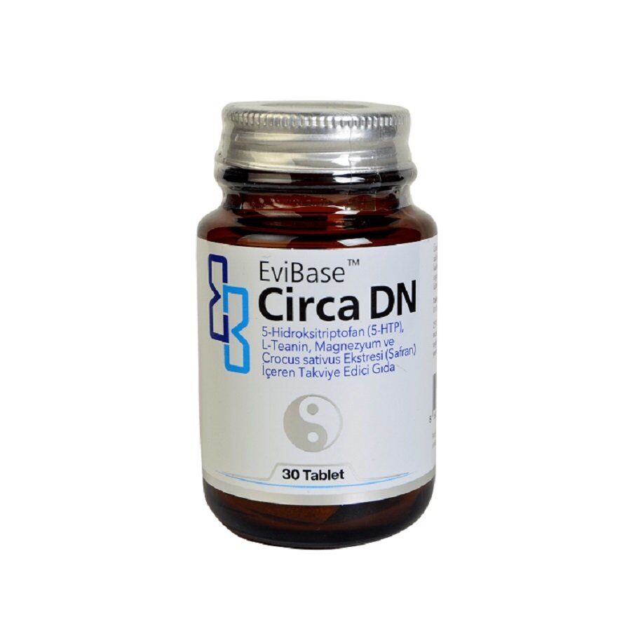 Evibase Circa DN 5-Hidroksitriptofan, L-Teanin, Magnezyum, Safran İçeren 30 Tablet