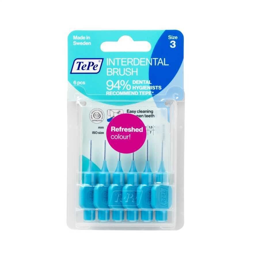 Tepe Interdental Brush Original 6 Pcs , 0.6 MM TePe Arayüz Fırçası MAVİ