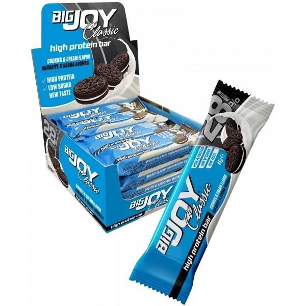 Bigjoy Sports Classic High Protein Bar Cookies & Cream 16 x 45g