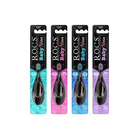 Rocs Neon 0-3 Yaş Bebek Diş Fırçası (Yumuşak)