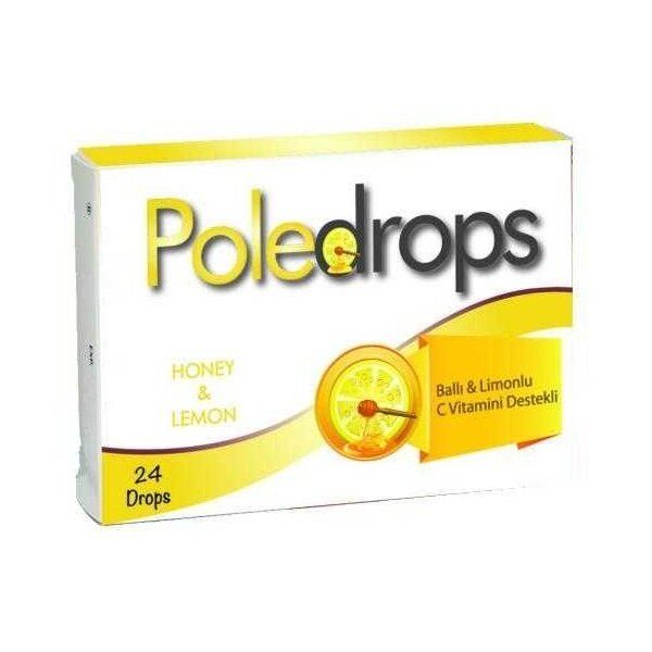 PoleDrops Honey Lemon - Ballı Limonlu C Vitamini Destekli 24 Drops Pastil