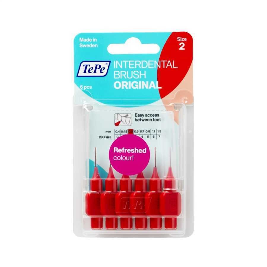 Tepe Interdental Brush Original 6 Pcs , 0.5 MM TePe Arayüz Fırçası KIRMIZI