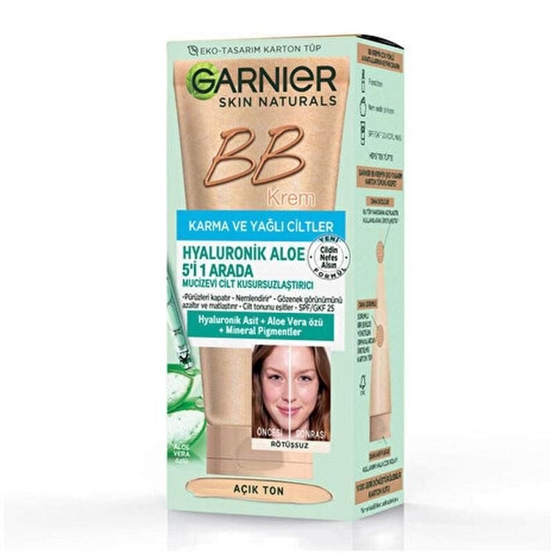 Garnier Hyaluronik Aloe Mucizevi Cilt Kusursuzlaştırıcı 5i 1 Arada Bakım Kremi Açık Ton