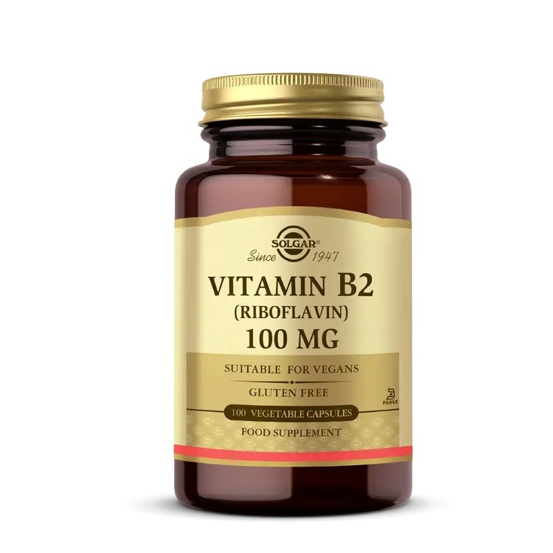 Solgar Vitamin B2 (Riboflavin) 100mg Vegi Kapsül 100lu