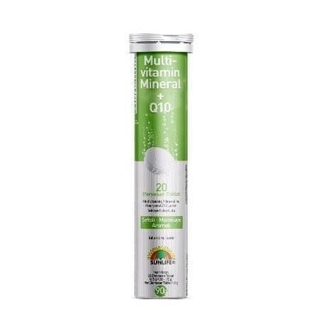 SunLife Multivitamin + Mineral ve Coenzym Q-10 İçerikli 20 Efervesan Tablet