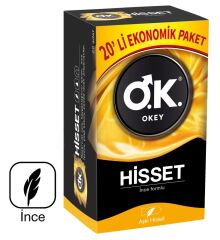 Okey Hisset-İnce Prezervatif 20'li Ekonomik Paket