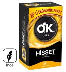 Okey Hisset-İnce Prezervatif 20'li Ekonomik Paket