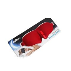 Poblex 3D Uyku Maskesi Kırmızı + Kulak Tıkacı