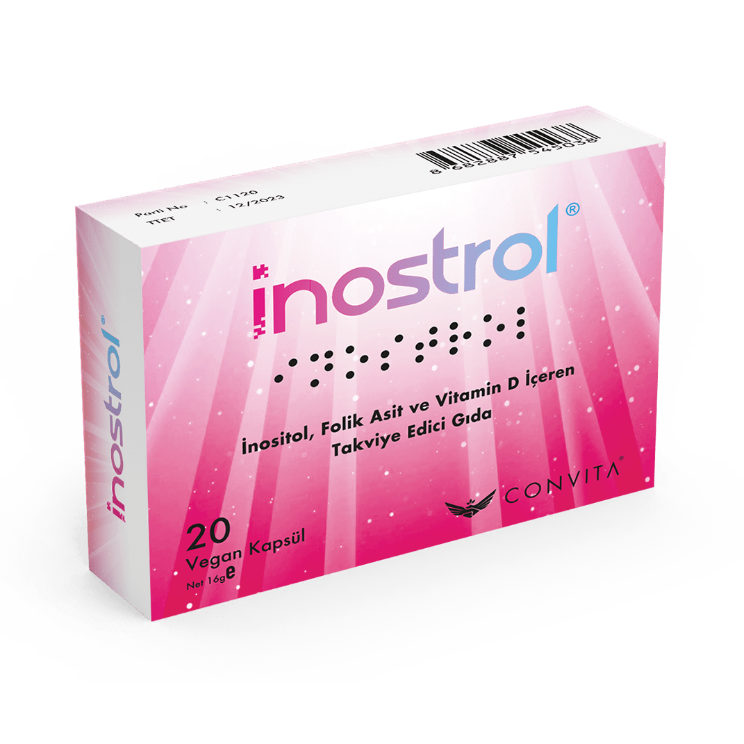 İnostrol İnositol Folik Asit Vitamin D İçerikli Vegan Kapsül 20 li
