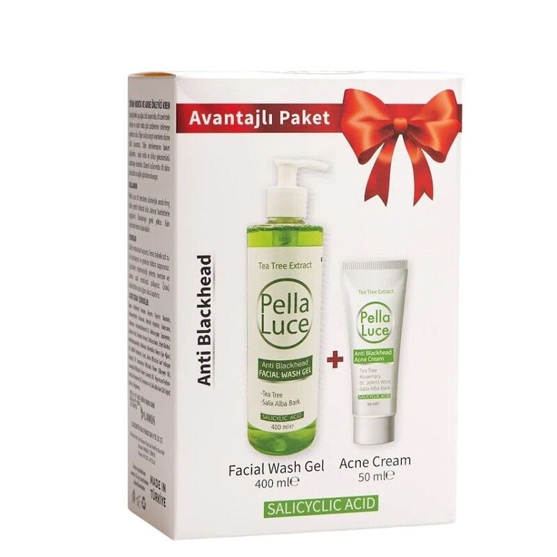 Pella Luce Kofre Akne Krem 50 ml + Yüz Temizleme Jeli 400ml