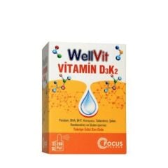WellVit D3K2 Vitamin D3 ve Vitamin K2 Sprey 30ml