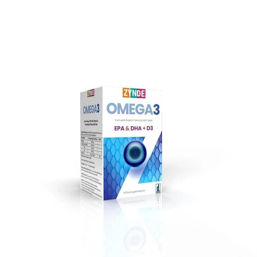 Zynde Omega-3 EPA+ DHA+ Vitamin D3 60 Yumuşak Kapsül