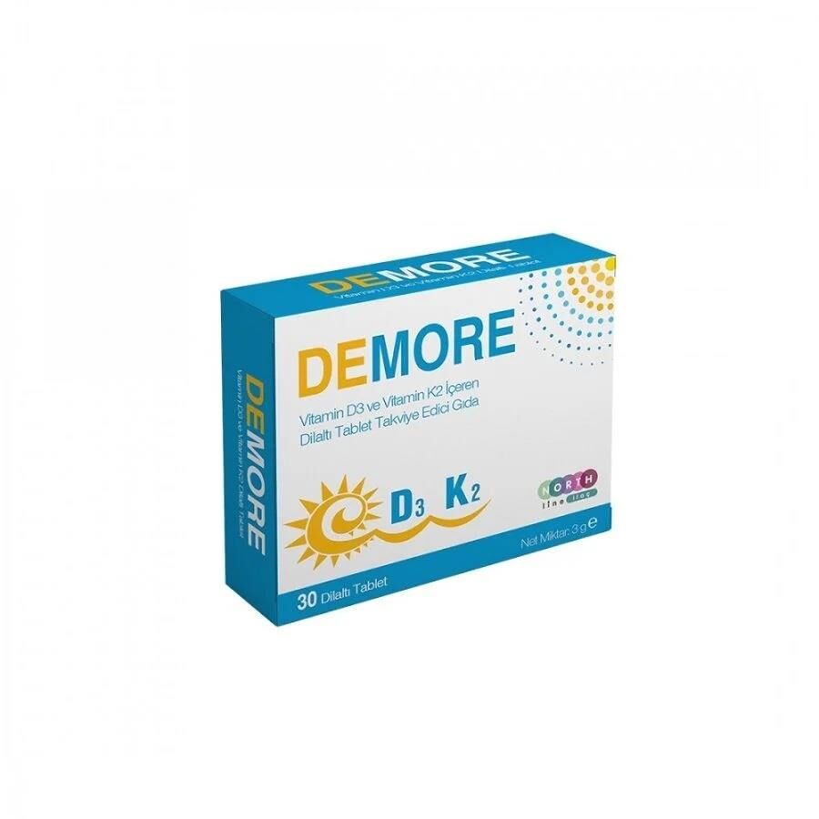 Demore Vitamin D3 K2 30 Dilaltı Tableti