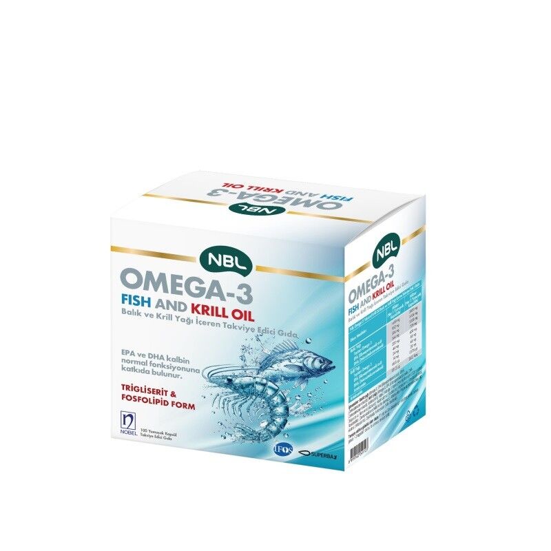 NBL Omega 3 Fish/Krill Oil 100 Kapsül
