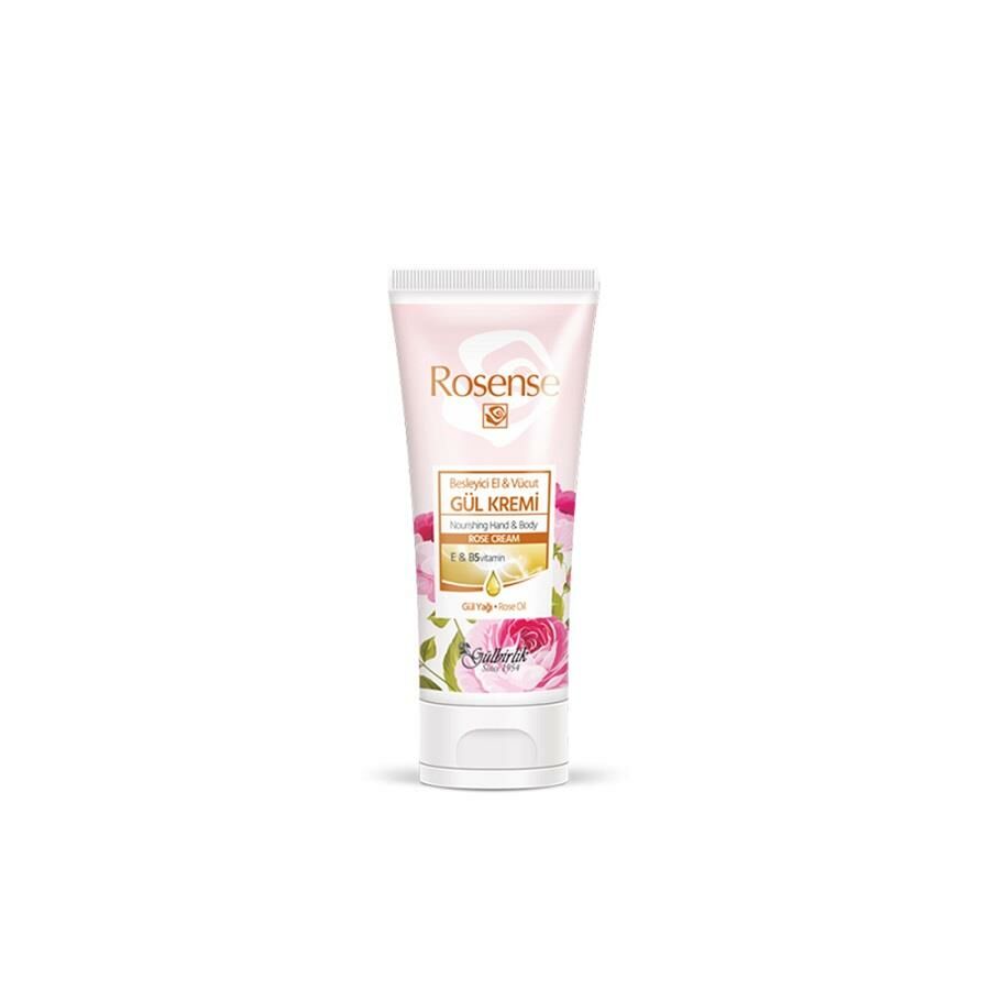 Rosense Besleyici El ve Vücut Gül Kremi - 75 ml