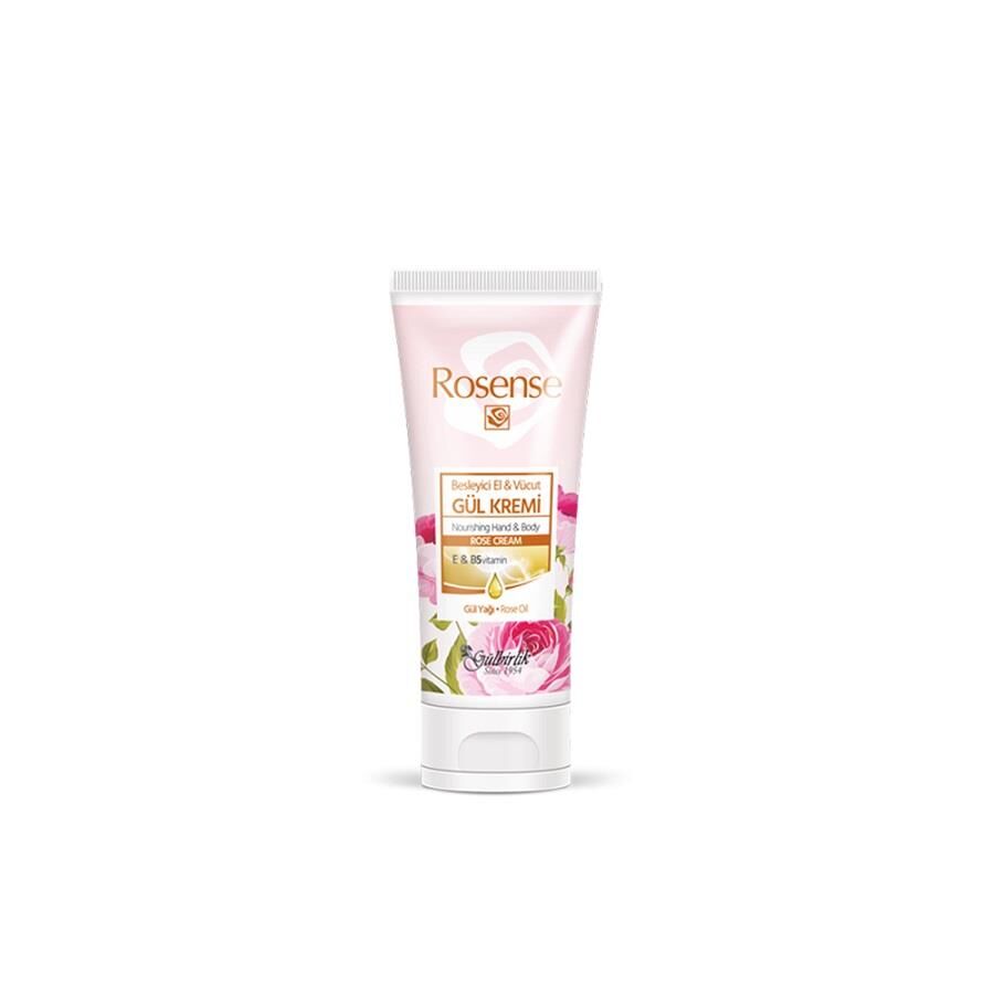 Rosense Besleyici El ve Vücut Gül Kremi - 75 ml