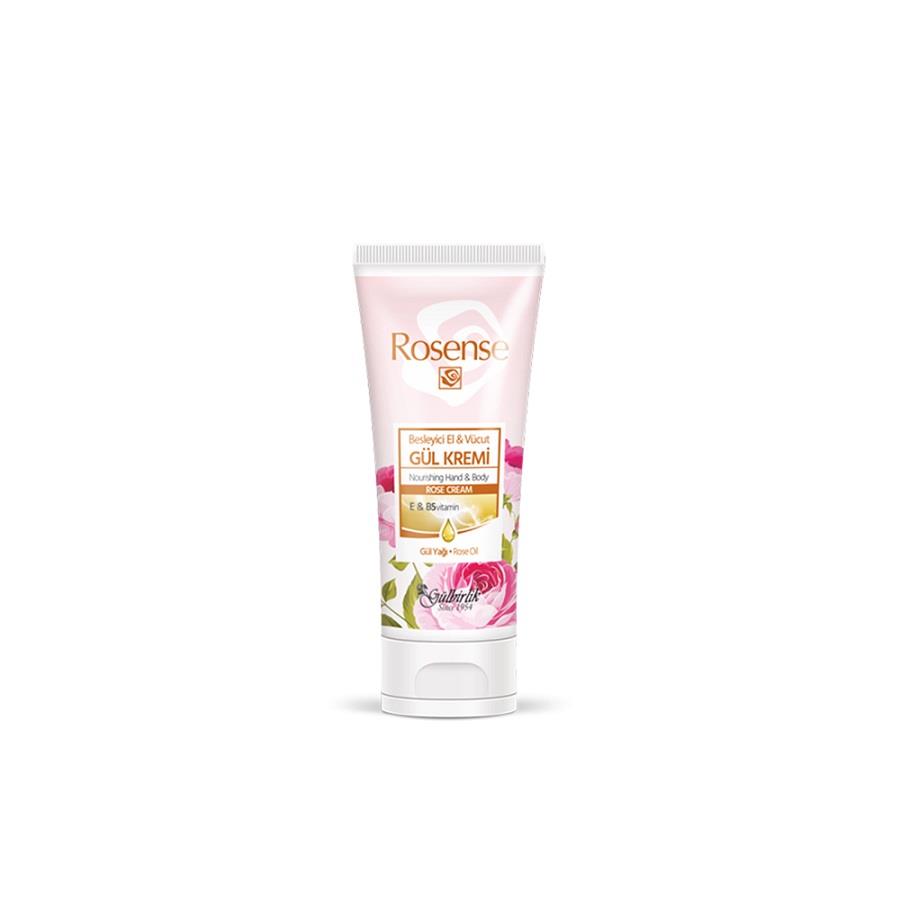 Rosense Besleyici El ve Vücut Gül Kremi - 75 ml