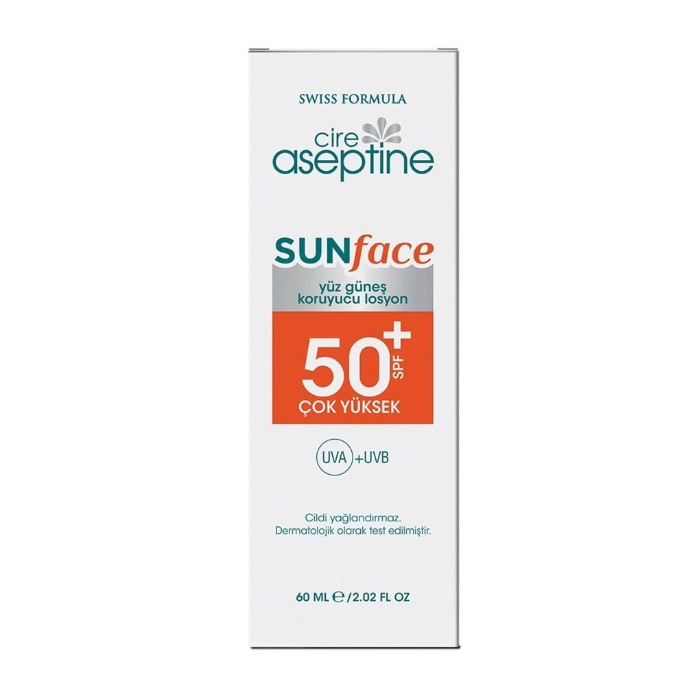 Cire Aseptine Yüz Güneş Koruyucu Losyonu SPF50+ 60ml