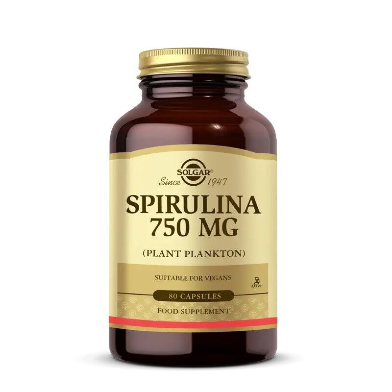Solgar Spirulina 750 mg 80 Kapsül
