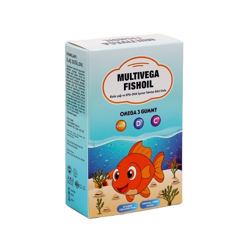 Multivega Fish Oil Omega 3 30 Çiğneme Tableti