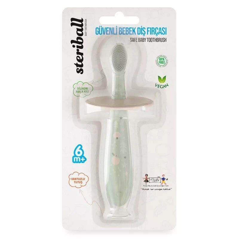Steriball Güvenli Bebek Diş Fırçası - YEŞİL