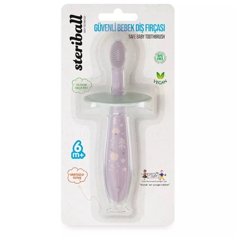 Steriball Güvenli Bebek Diş Fırçası - LİLA