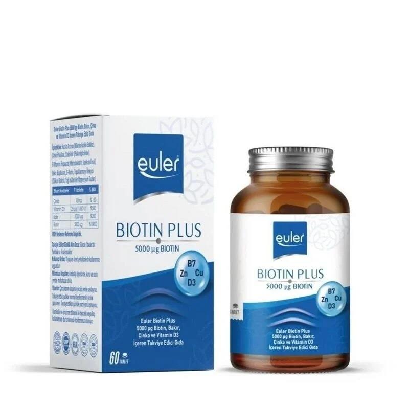 Euler Biotin Plus 5000 mcg 60 Tablet