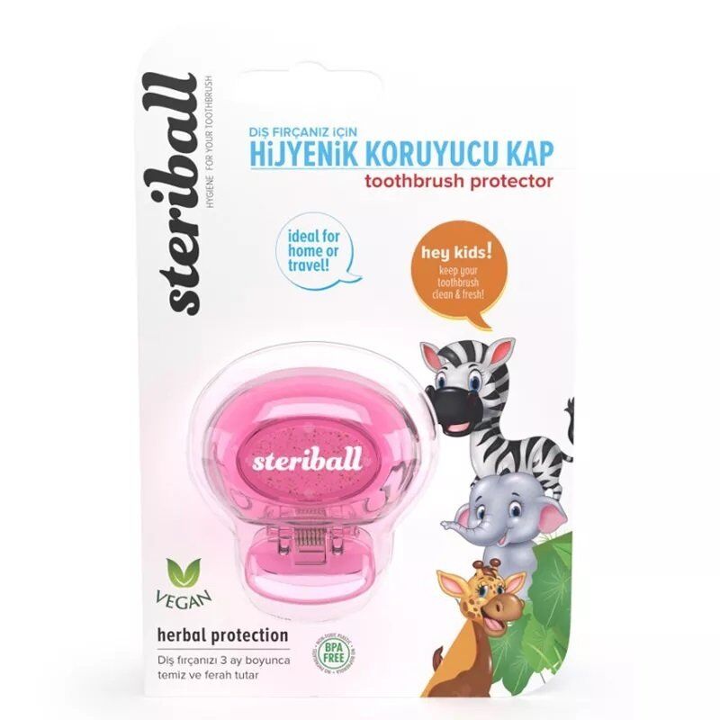 Steriball Toothbrush Protector Hijyenik Diş Fırçası Koruma Kabı - ZEBRA