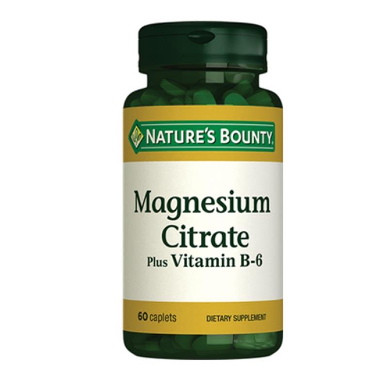 Natures Bounty Magnesium Citrate + Vitamin B6 60 Kapsül