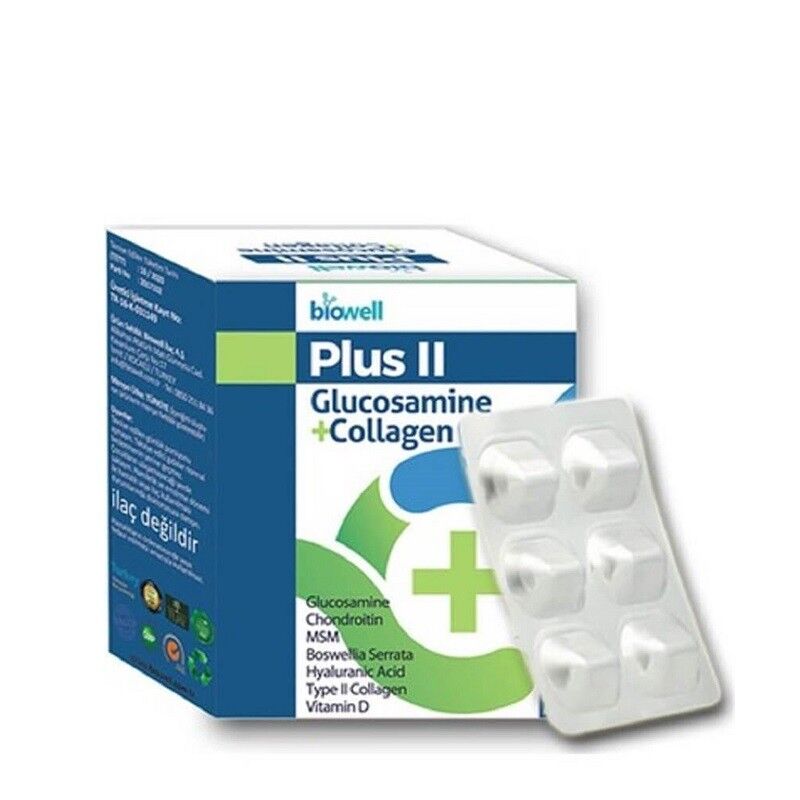 Plus II GLUCOSAMINE+COLLAGEN 60 Kapsül