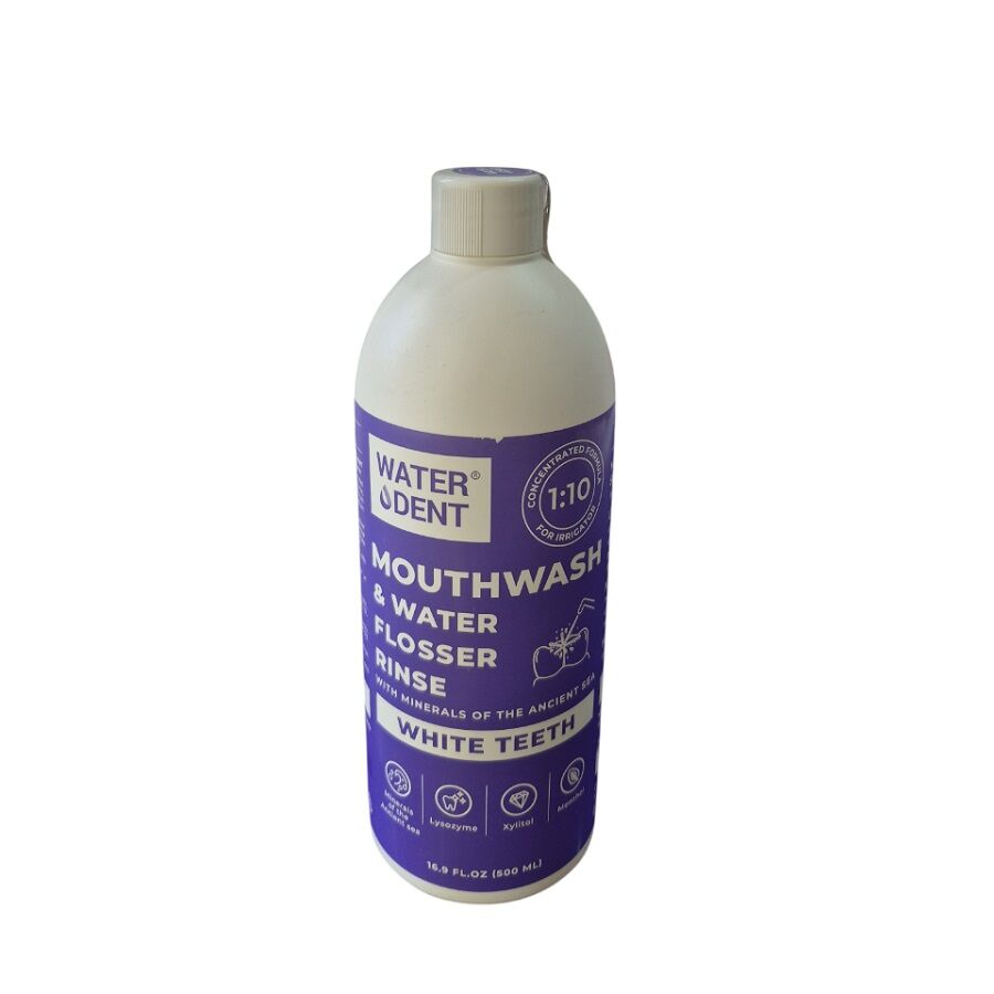 Waterdent  Mouthwash Water Flosser Rinse White Teeth 500 ml