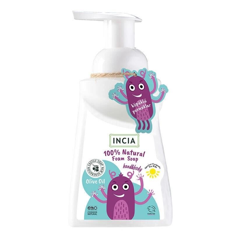 Incıa Çocuklar İçin Zeytinyağlı Doğal Köpük Sabun 200 ml