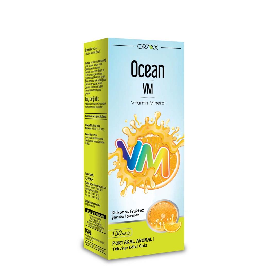 Ocean VM Mineral Portakal Aromalı Şurup 150 ml